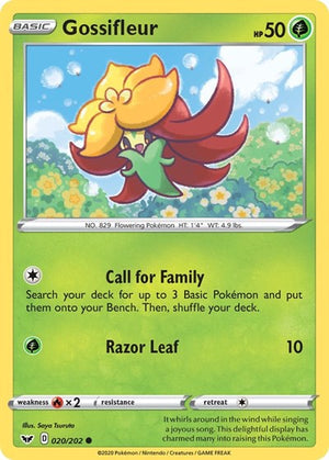 Pokemon TCG - SWSH01: Sword & Shield Base Set - Gossifleur - 020/202