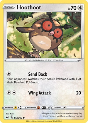 Pokemon TCG - SWSH01: Sword & Shield Base Set - Hoothoot - 143/202