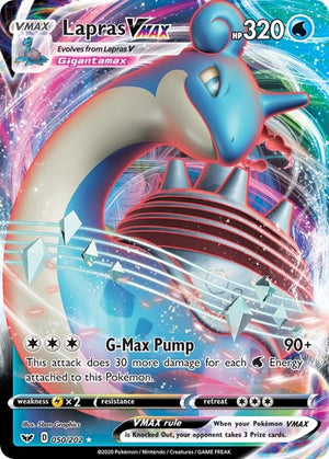 Pokemon TCG - SWSH01: Sword & Shield Base Set - Lapras VMAX - 050/202 - Holofoil