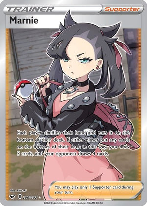 Pokemon TCG - SWSH01: Sword & Shield Base Set - Marnie - 200/202 - Holofoil