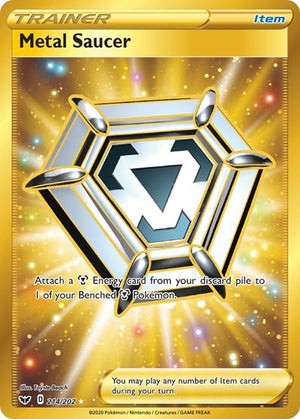 Pokemon TCG - SWSH01: Sword & Shield Base Set - Metal Saucer - 214/202 - Holofoil