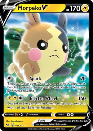 Pokemon TCG - SWSH01: Sword & Shield Base Set - Morpeko V - 079/202 - Holofoil