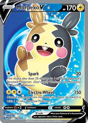 Pokemon TCG - SWSH01: Sword & Shield Base Set - Morpeko V - 190/202 - Holofoil