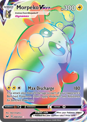 Pokemon TCG - SWSH01: Sword & Shield Base Set - Morpeko VMAX - 204/202 - Holofoil