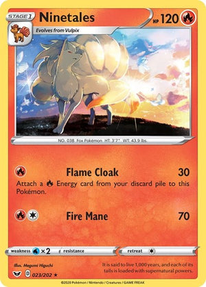 Pokemon TCG - SWSH01: Sword & Shield Base Set - Ninetales - 023/202