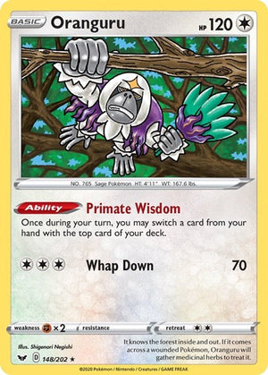 Pokemon TCG - SWSH01: Sword & Shield Base Set - Oranguru - 148/202 - Holofoil