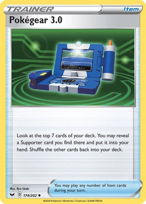 Pokemon TCG - SWSH01: Sword & Shield Base Set - Pokegear 3.0 - 174/202 - Reverse Holofoil