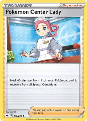 Pokemon TCG - SWSH01: Sword & Shield Base Set - Pokemon Center Lady - 176/202