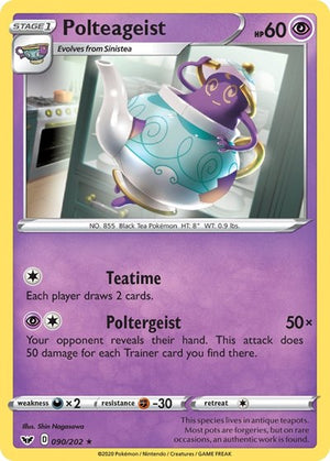 Pokemon TCG - SWSH01: Sword & Shield Base Set - Polteageist - 090/202