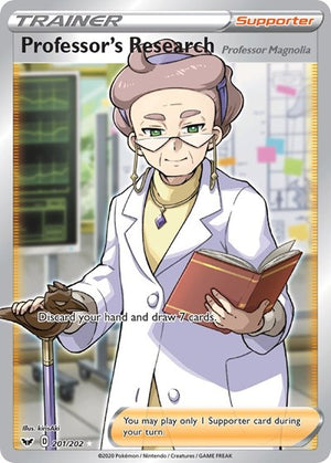 Pokemon TCG - SWSH01: Sword & Shield Base Set - Professor's Research - 201/202 - Holofoil