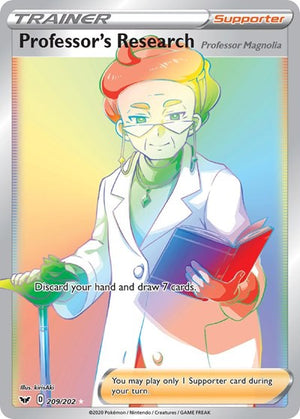 Pokemon TCG - SWSH01: Sword & Shield Base Set - Professor's Research - 209/202 - Holofoil