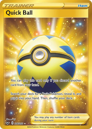 Pokemon TCG - SWSH01: Sword & Shield Base Set - Quick Ball - 216/202 - Holofoil