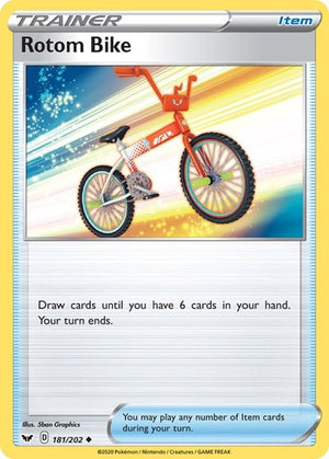 Pokemon TCG - SWSH01: Sword & Shield Base Set - Rotom Bike - 181/202 - Reverse Holofoil