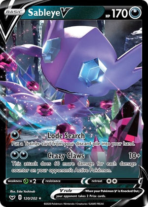 Pokemon TCG - SWSH01: Sword & Shield Base Set - Sableye V - 120/202 - Holofoil