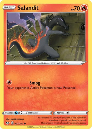 Pokemon TCG - SWSH01: Sword & Shield Base Set - Salandit - 027/202