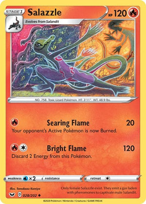 Pokemon TCG - SWSH01: Sword & Shield Base Set - Salazzle - 028/202