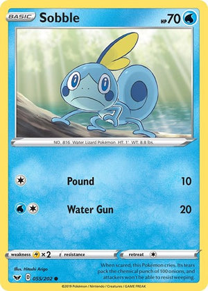 Pokemon TCG - SWSH01: Sword & Shield Base Set - Sobble - 055/202