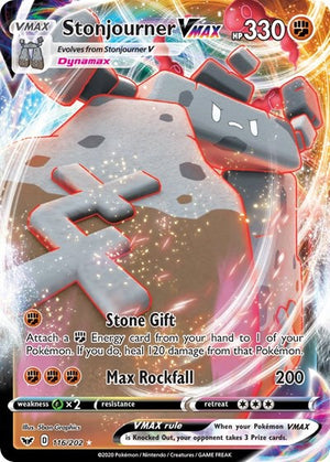 Pokemon TCG - SWSH01: Sword & Shield Base Set - Stonjourner VMAX - 116/202 - Holofoil