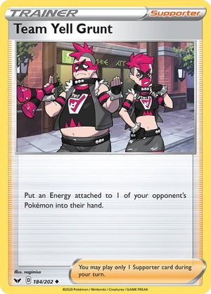 Pokemon TCG - SWSH01: Sword & Shield Base Set - Team Yell Grunt - 184/202 - Reverse Holofoil