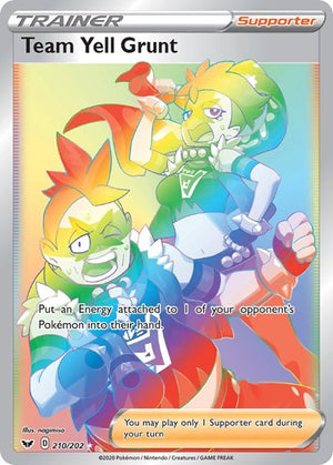 Pokemon TCG - SWSH01: Sword & Shield Base Set - Team Yell Grunt - 210/202 - Holofoil