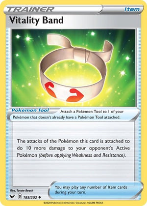 Pokemon TCG - SWSH01: Sword & Shield Base Set - Vitality Band - 185/202