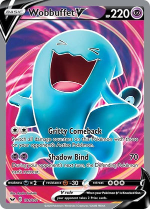 Pokemon TCG - SWSH01: Sword & Shield Base Set - Wobbuffet V - 191/202 - Holofoil