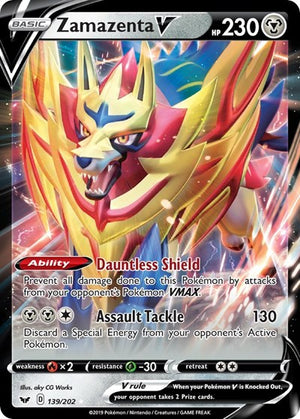 Pokemon TCG - SWSH01: Sword & Shield Base Set - Zamazenta V - 139/202 - Holofoil