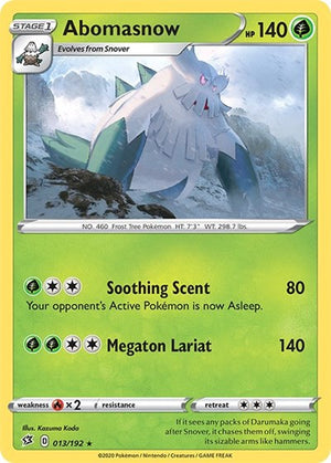 Pokemon TCG - SWSH02: Rebel Clash - Abomasnow - 013/192