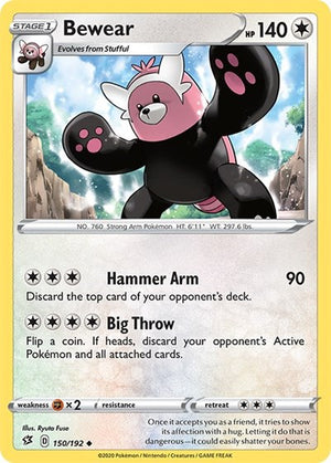 Pokemon TCG - SWSH02: Rebel Clash - Bewear - 150/192 - Reverse Holofoil
