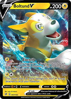 Pokemon TCG - SWSH02: Rebel Clash - Boltund V - 067/192 - Holofoil