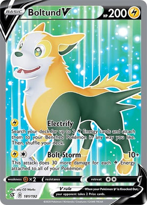Pokemon TCG - SWSH02: Rebel Clash - Boltund V - 181/192 - Holofoil