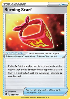Pokemon TCG - SWSH02: Rebel Clash - Burning Scarf - 155/192