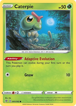 Pokemon TCG - SWSH02: Rebel Clash - Caterpie - 001/192