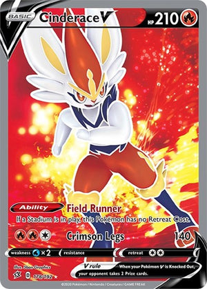 Pokemon TCG - SWSH02: Rebel Clash - Cinderace V - 178/192 - Holofoil