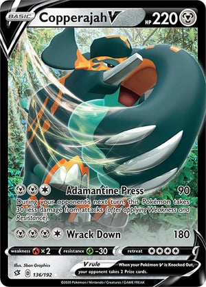 Pokemon TCG - SWSH02: Rebel Clash - Copperajah V - 136/192 - Holofoil