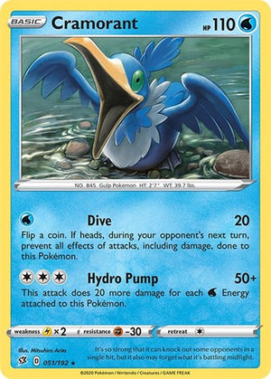 Pokemon TCG - SWSH02: Rebel Clash - Cramorant - 051/192