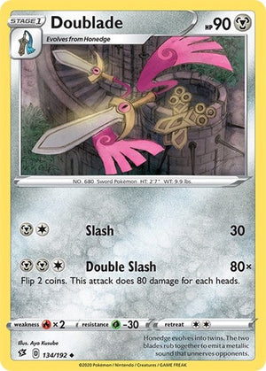 Pokemon TCG - SWSH02: Rebel Clash - Doublade - 134/192 - Reverse Holofoil