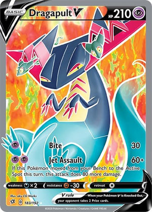 Pokemon TCG - SWSH02: Rebel Clash - Dragapult V - 183/192 - Holofoil