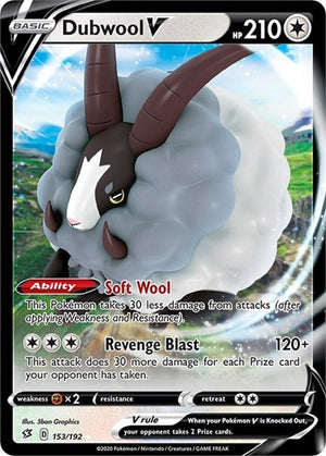 Pokemon TCG - SWSH02: Rebel Clash - Dubwool V - 153/192 - Holofoil