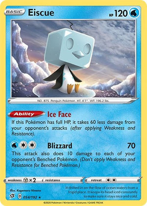 Pokemon TCG - SWSH02: Rebel Clash - Eiscue - 054/192 - Holofoil