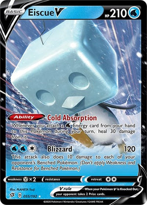 Pokemon TCG - SWSH02: Rebel Clash - Eiscue V - 055/192 - Holofoil