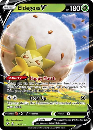 Pokemon TCG - SWSH02: Rebel Clash - Eldegoss V - 019/192 - Holofoil