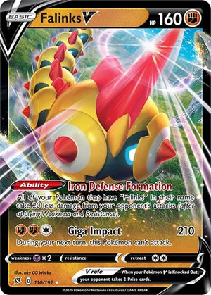 Pokemon TCG - SWSH02: Rebel Clash - Falinks V - 110/192 - Holofoil
