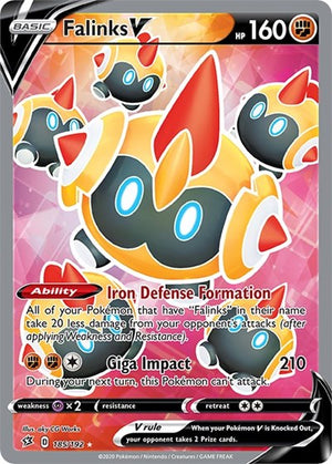 Pokemon TCG - SWSH02: Rebel Clash - Falinks V - 185/192 - Holofoil