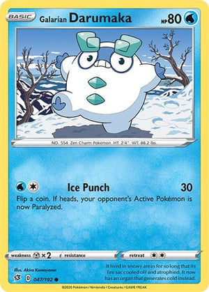 Pokemon TCG - SWSH02: Rebel Clash - Galarian Darumaka - 047/192