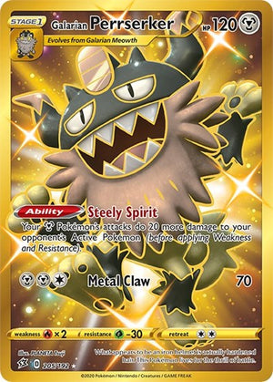 Pokemon TCG - SWSH02: Rebel Clash - Galarian Perrserker - 205/192 - Holofoil