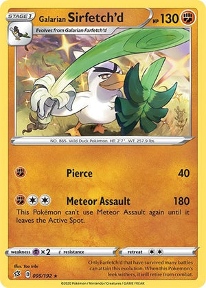 Pokemon TCG - SWSH02: Rebel Clash - Galarian Sirfetch'd - 095/192 - Reverse Holofoil