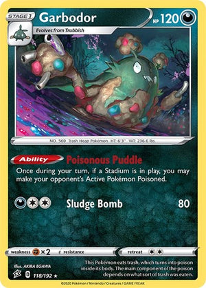 Pokemon TCG - SWSH02: Rebel Clash - Garbodor - 118/192