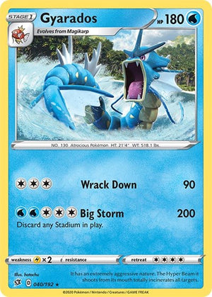 Pokemon TCG - SWSH02: Rebel Clash - Gyarados - 040/192 - Holofoil
