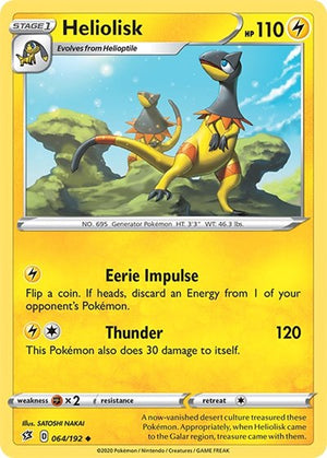 Pokemon TCG - SWSH02: Rebel Clash - Heliolisk - 064/192